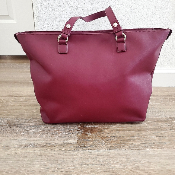 COPY - VINTAGE JUICY COUTURE Y2K REAL LEATHER BURGUNDY PURSE - Picture 2 of 9